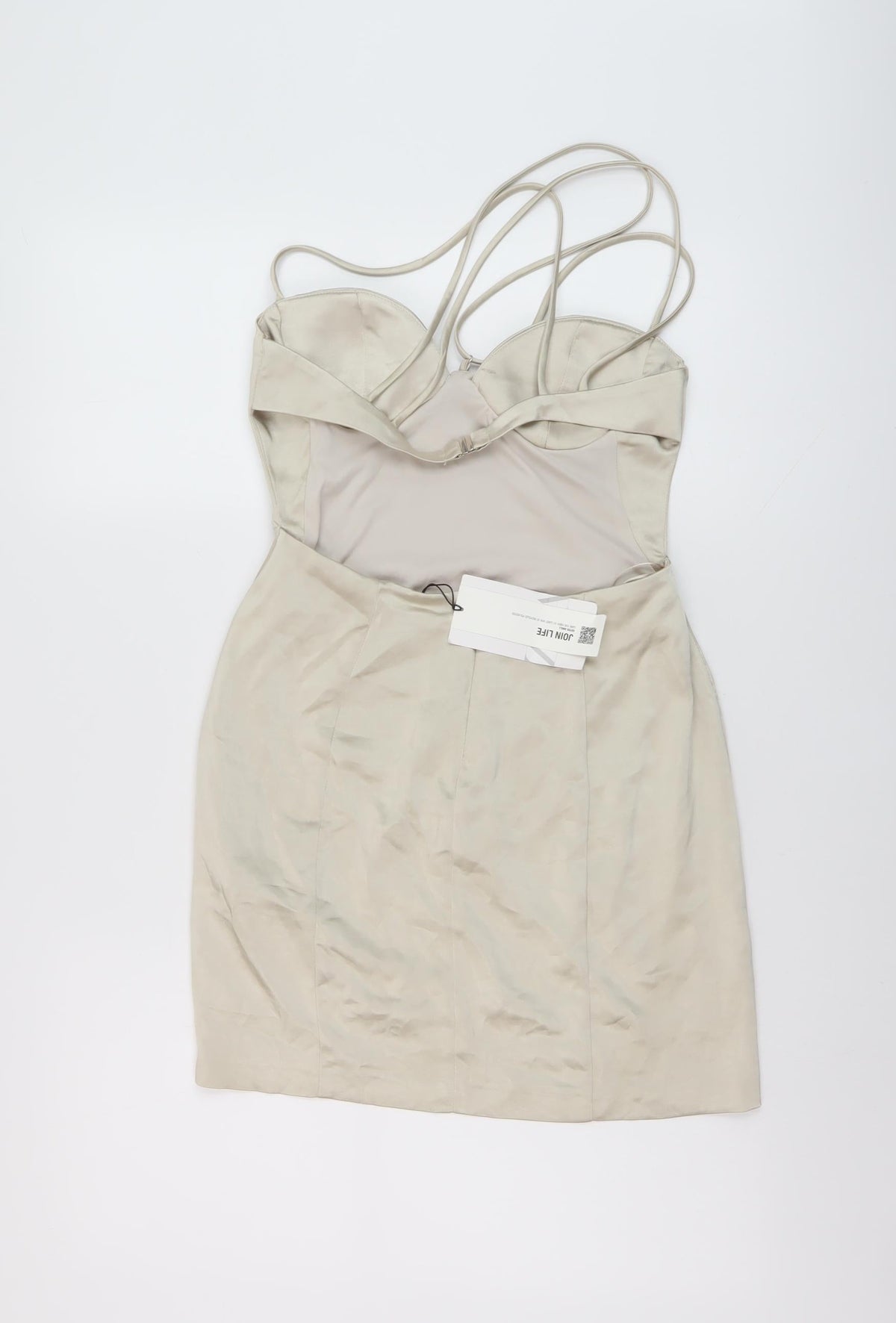Zara Womens Gold Polyester Mini Size S Sweetheart Zip