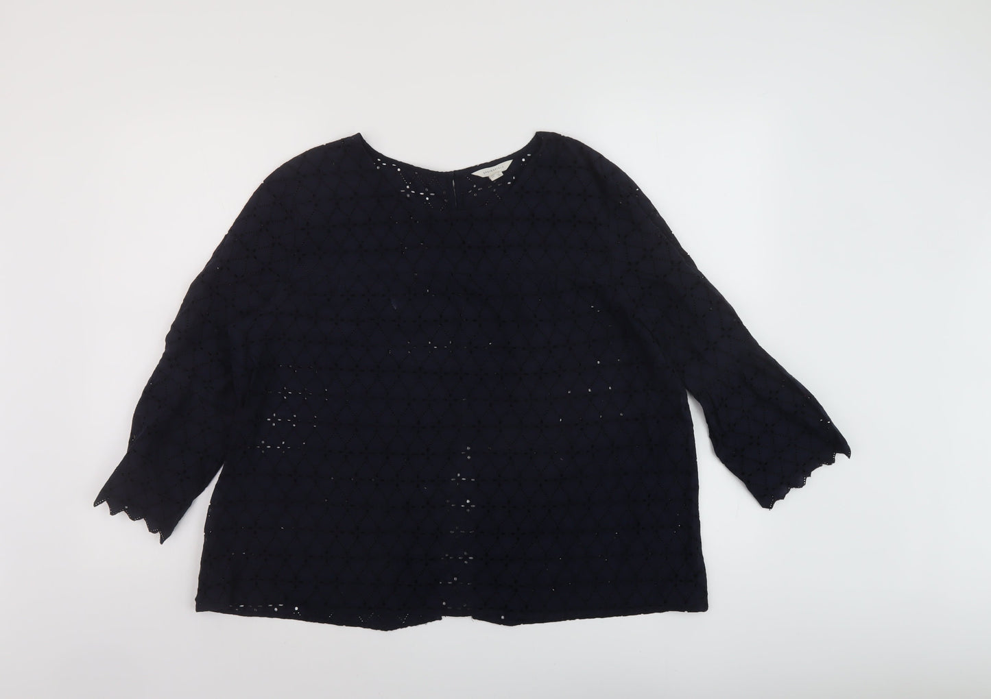 Womens UK Size 16 Springfield Blue Basic Blouse