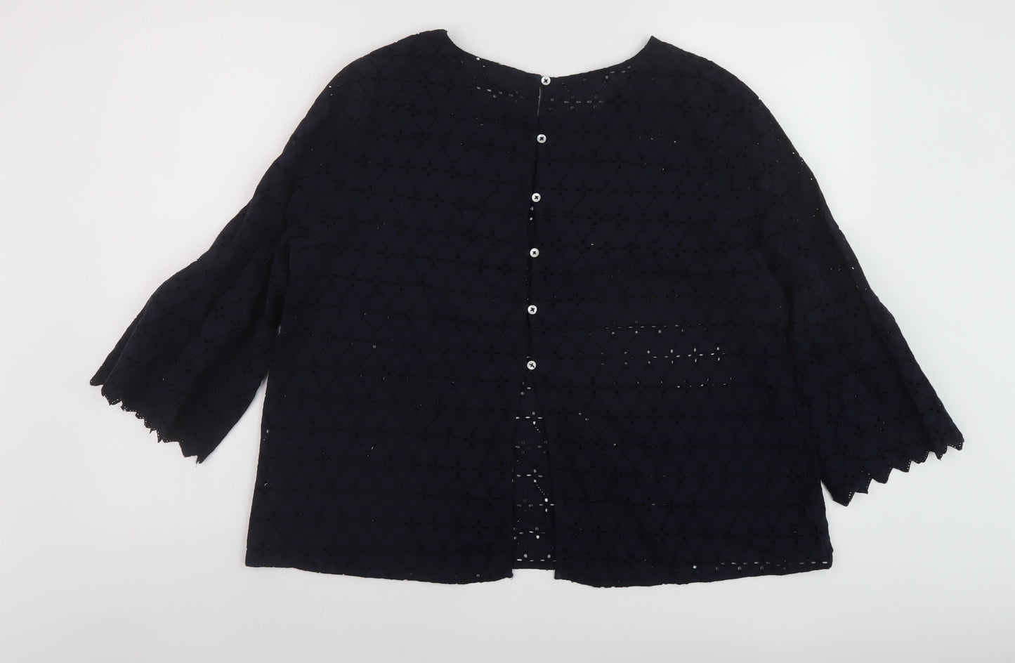 Womens UK Size 16 Springfield Blue Basic Blouse
