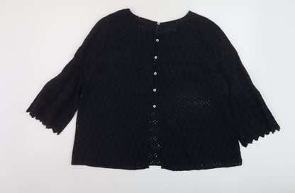 Womens UK Size 16 Springfield Blue Basic Blouse