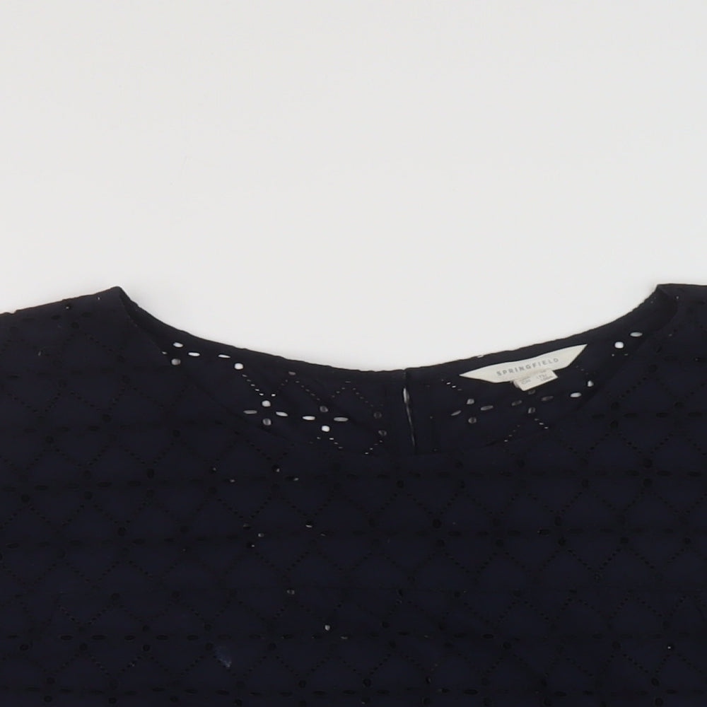 Womens UK Size 16 Springfield Blue Basic Blouse