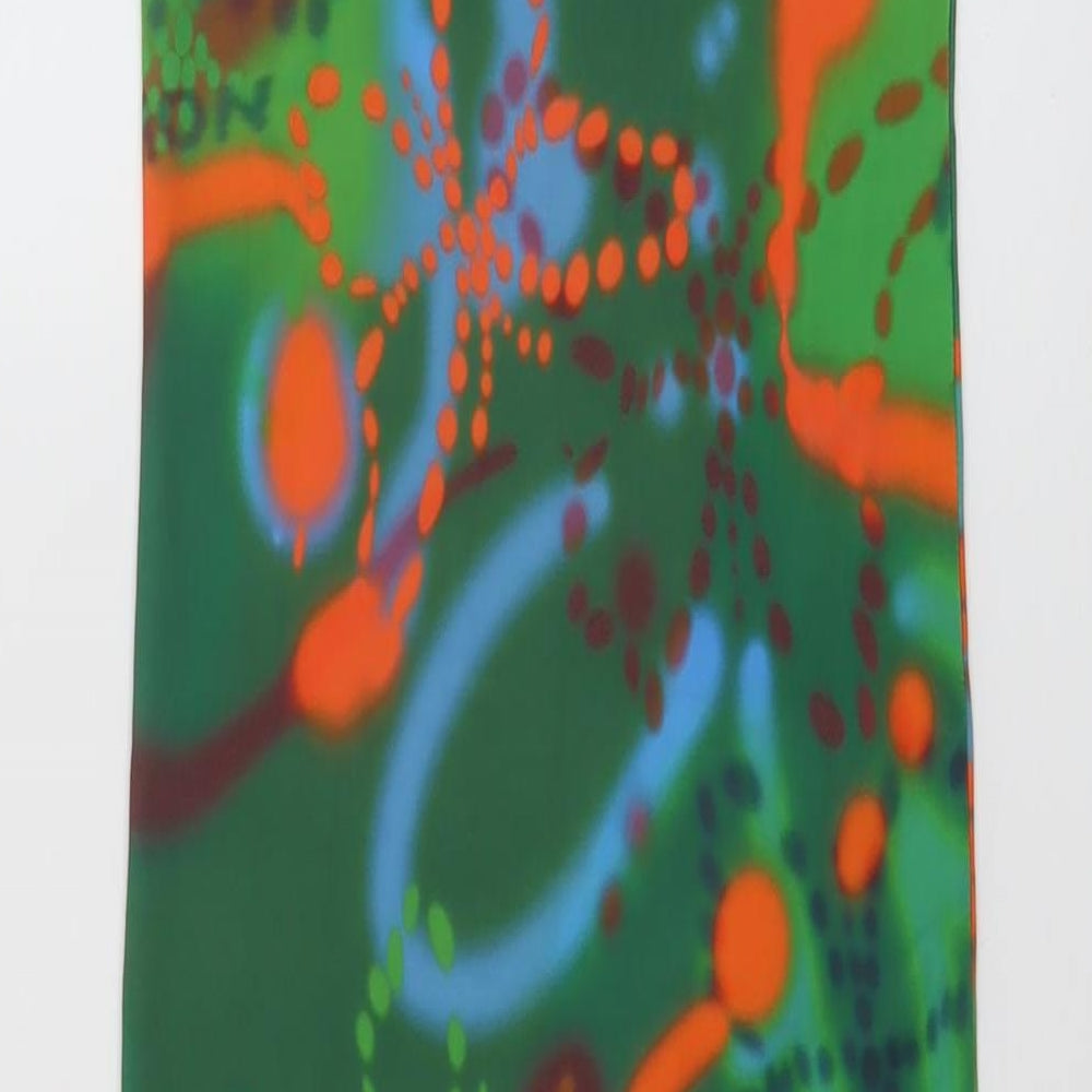 COLLUSION Womens Green Geometric Polyester Bodycon Size 6 Round Neck Pullover