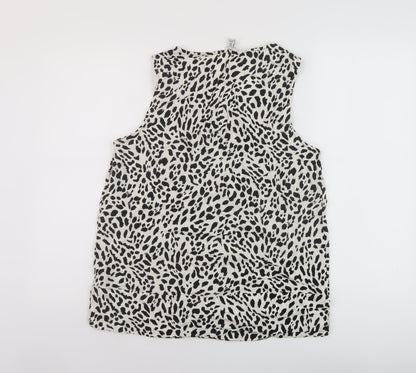Womens UK Size 12 M&Co Ivory Basic Tank