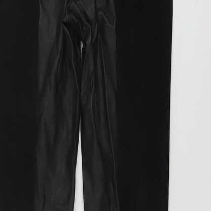 Stradivarius Womens Black Polyester Jegging Trousers Size XS L27 in Regular Zip