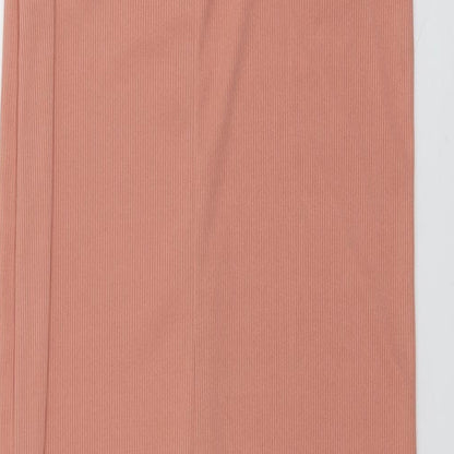 Boohoo Womens Pink Polyester Maxi Size 8 Square Neck Pullover
