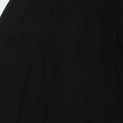 Womens UK Size 10 h7M Black Tunic Blouse