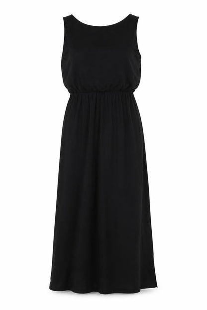 Boohoo Womens Black Viscose A-Line Size 8 Round Neck Pullover