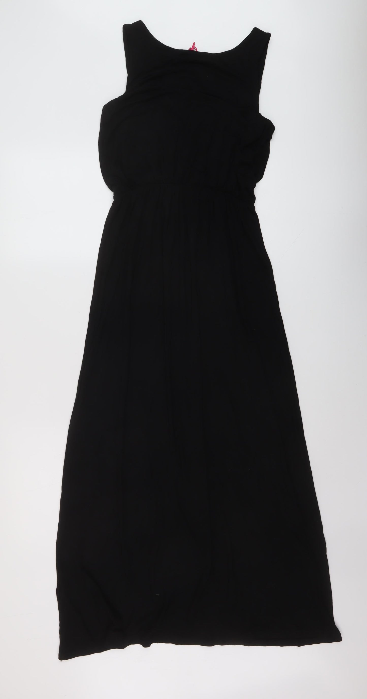 Boohoo Womens Black Viscose A-Line Size 8 Round Neck Pullover
