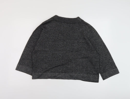 Womens UK Size L Bonmarché Silver Cardigan Jumper