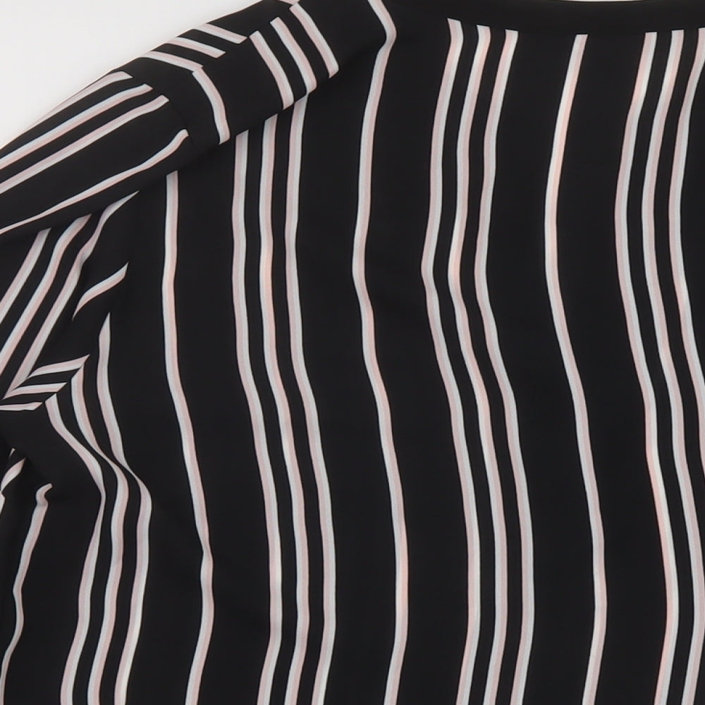 Womens UK Size 14 Debenhams Black Basic Blouse