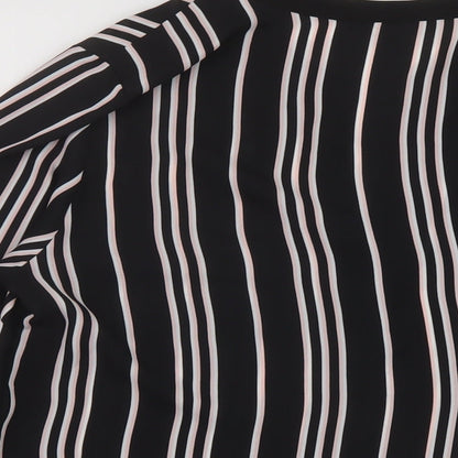 Womens UK Size 14 Debenhams Black Basic Blouse