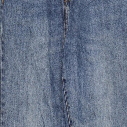 Labdip Womens Blue Cotton Straight Jeans Size 29 in L28 in Regular Zip