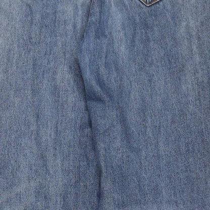 Labdip Womens Blue Cotton Straight Jeans Size 29 in L28 in Regular Zip