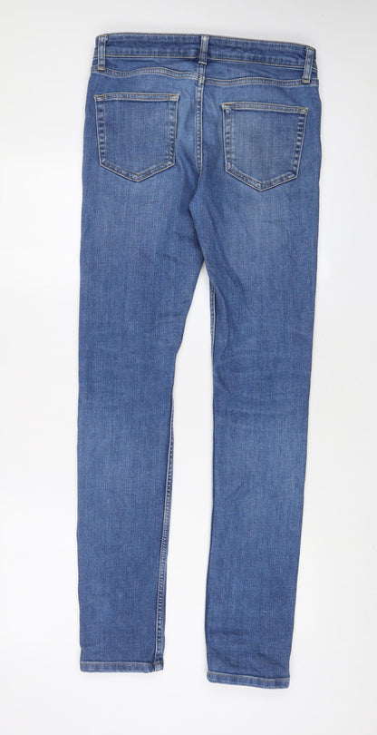 Mens UK Size 30 in Topman Regular Fit Skinny Blue Jeans