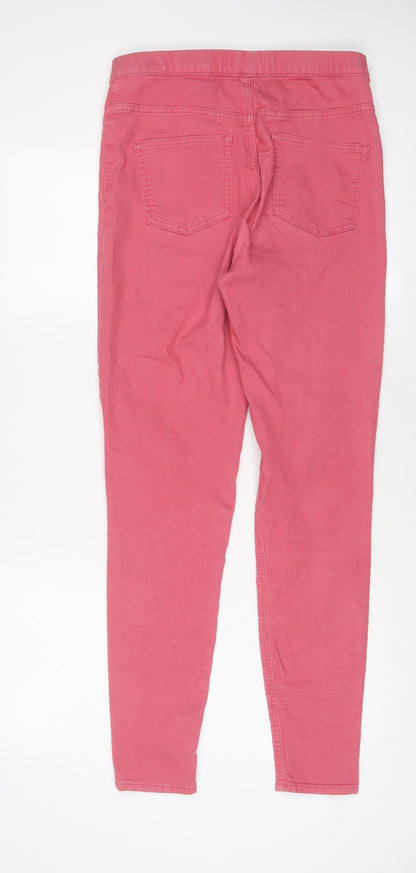 Womens UK Size 12 Marks and Spencer Regular Fit Jegging Pink Jeans