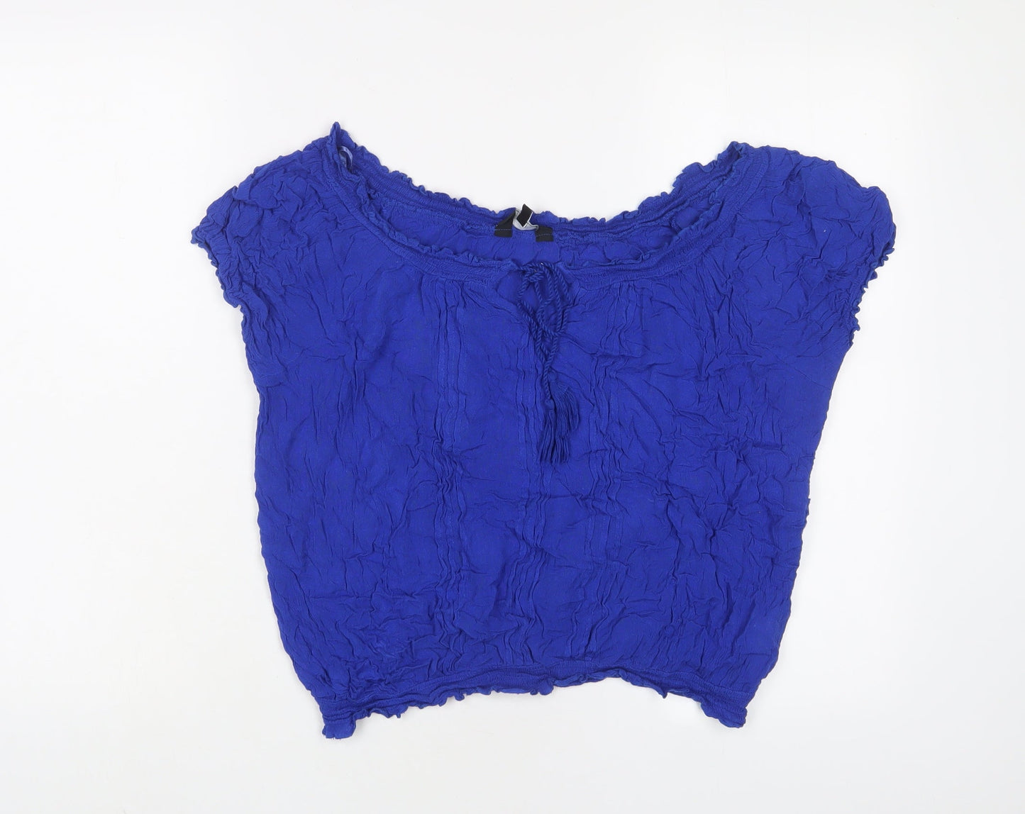 Womens UK Size 14 New Look Blue Basic T-Shirt
