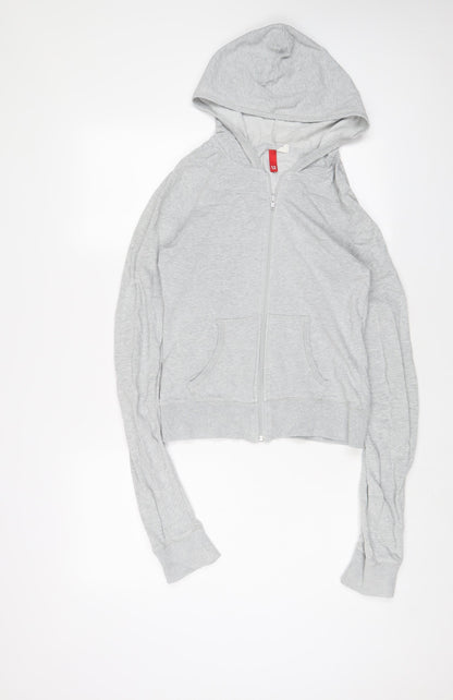 Womens UK Size 12 H&M Grey Full Zip Hoodie