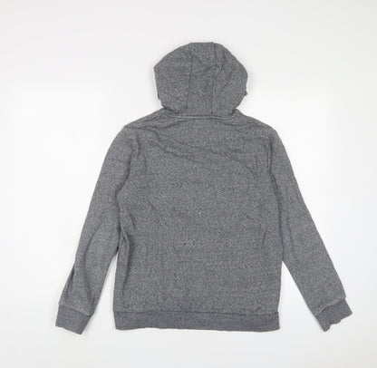 Marks and Spencer Boys Grey Cotton Pullover Hoodie Size 13-14 Years Pullover