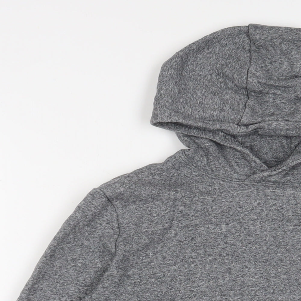 Marks and Spencer Boys Grey Cotton Pullover Hoodie Size 13-14 Years Pullover