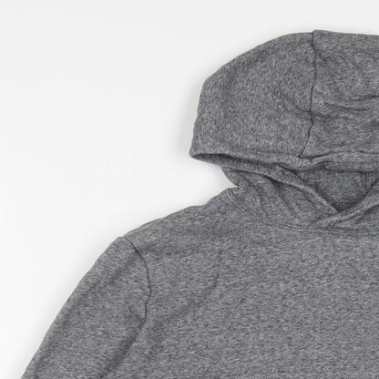 Marks and Spencer Boys Grey Cotton Pullover Hoodie Size 13-14 Years Pullover