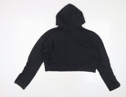 PRETTYLITTLETHING Womens Blue Cotton Full Zip Hoodie Size 4 Zip