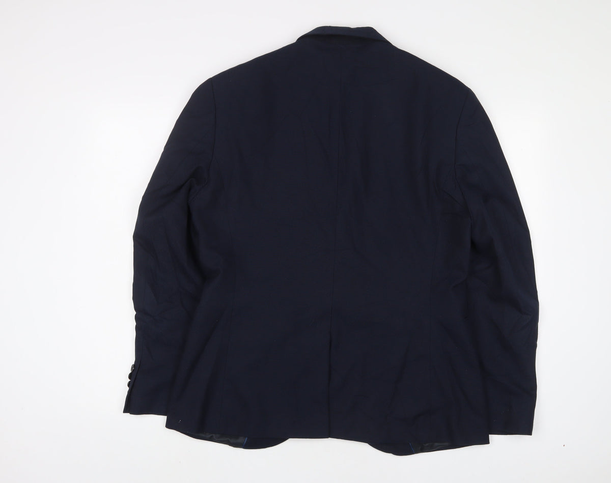 Mens UK Size 42 Topman Regular Blue Suit Jacket
