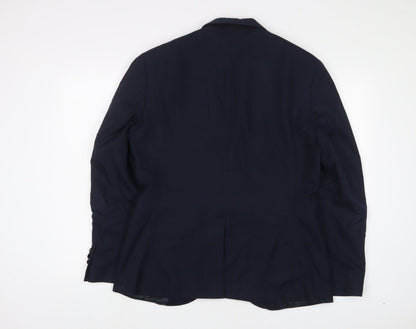Mens UK Size 42 Topman Regular Blue Suit Jacket