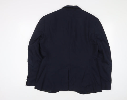 Mens UK Size 42 Topman Regular Blue Suit Jacket