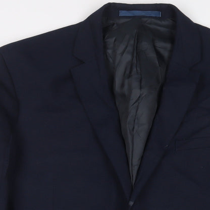 Mens UK Size 42 Topman Regular Blue Suit Jacket
