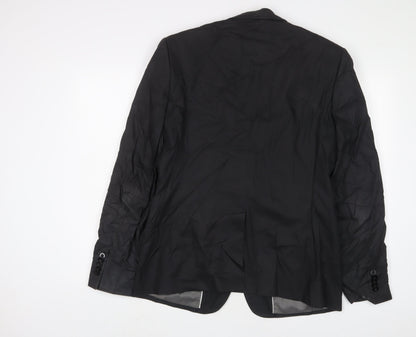 Mens UK Size 44 Premier MAN Regular Black Suit Jacket