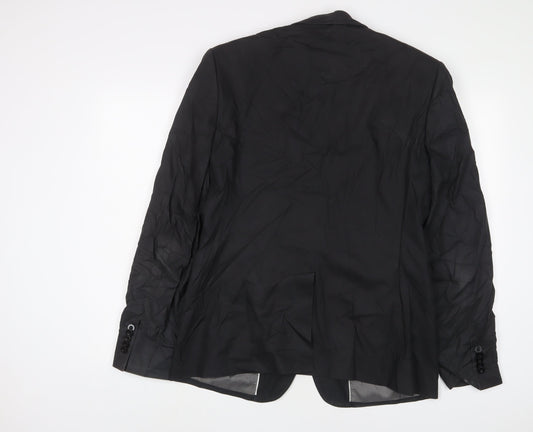 Mens UK Size 44 Premier MAN Regular Black Suit Jacket