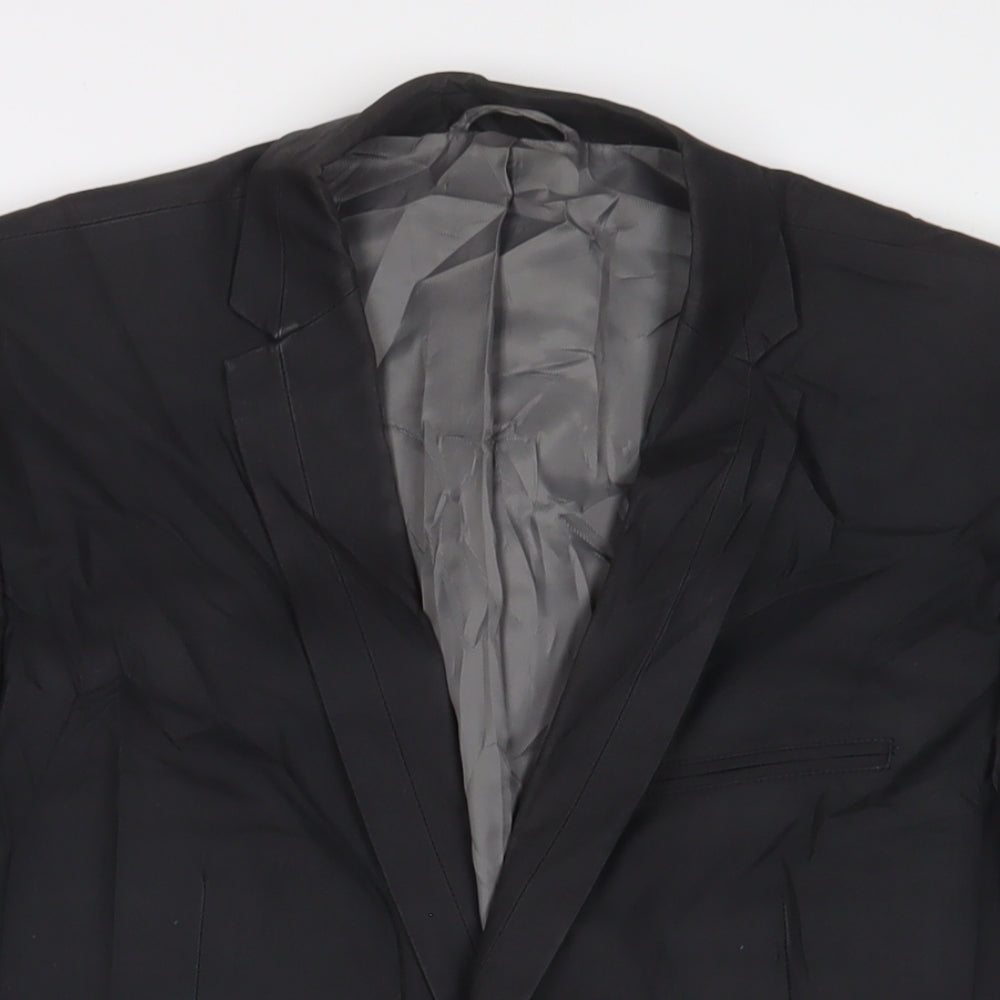 Mens UK Size 44 Premier MAN Regular Black Suit Jacket