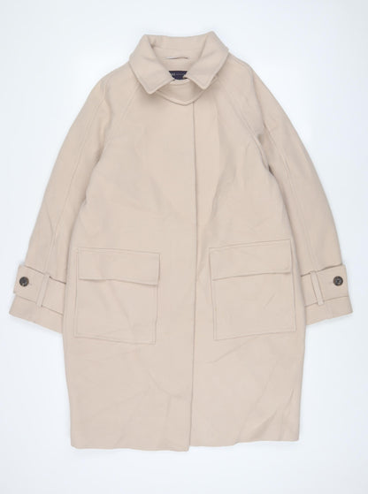 Womens UK Size S Marks and Spencer Beige Overcoat