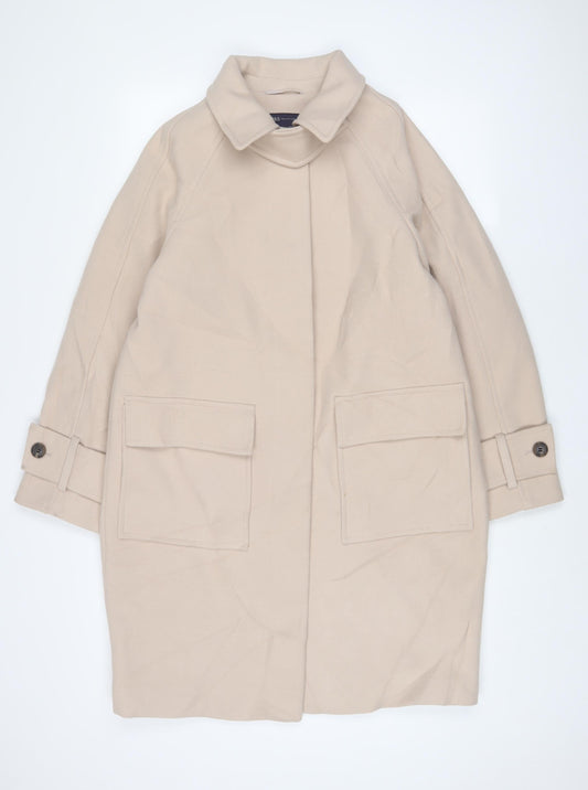 Womens UK Size S Marks and Spencer Beige Overcoat