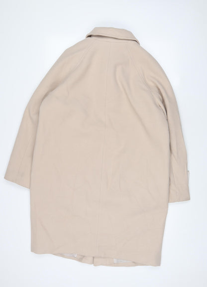 Womens UK Size S Marks and Spencer Beige Overcoat