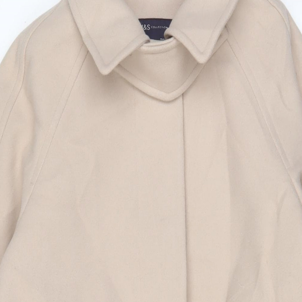 Womens UK Size S Marks and Spencer Beige Overcoat