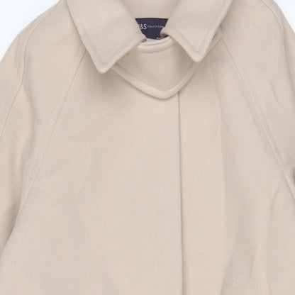 Womens UK Size S Marks and Spencer Beige Overcoat