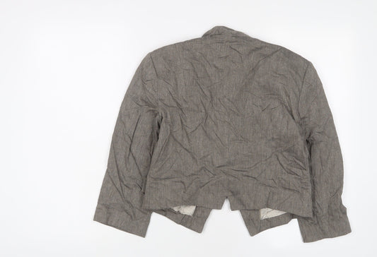 Principles Womens Brown Jacket Blazer Size 12 Hook & Eye