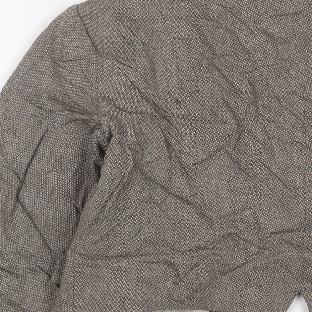 Principles Womens Brown Jacket Blazer Size 12 Hook & Eye