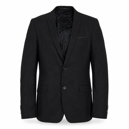 The Kooples Mens Black Cotton Jacket Suit Jacket Size 38 Regular
