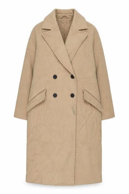 Womens UK Size S Zara Beige Overcoat