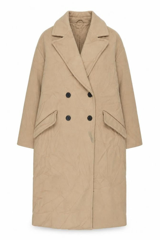 Womens UK Size S Zara Beige Overcoat