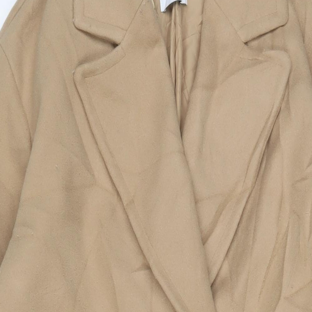 Womens UK Size S Zara Beige Overcoat