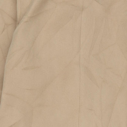 Womens UK Size S Zara Beige Overcoat