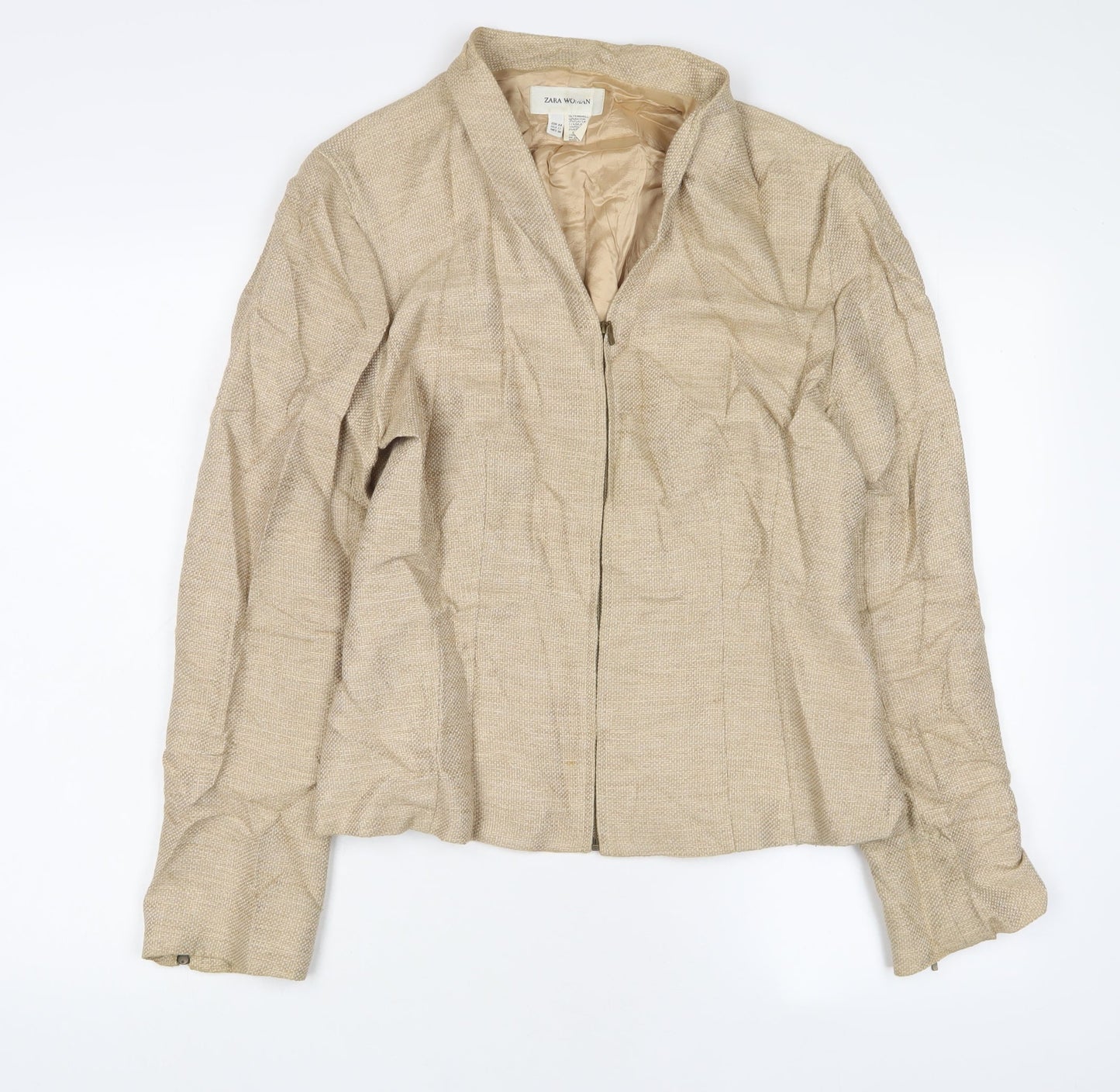 Womens UK Size 16 Zara Beige Jacket