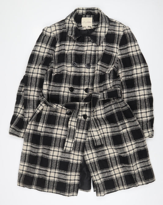 Womens UK Size 16 EWM Black Overcoat