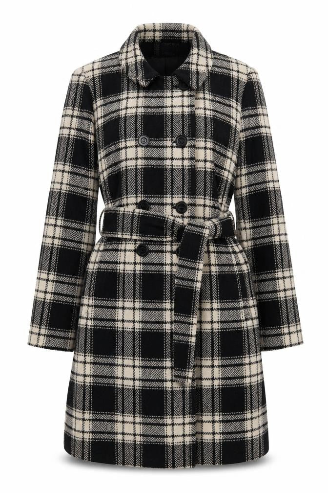 Womens UK Size 16 EWM Black Overcoat