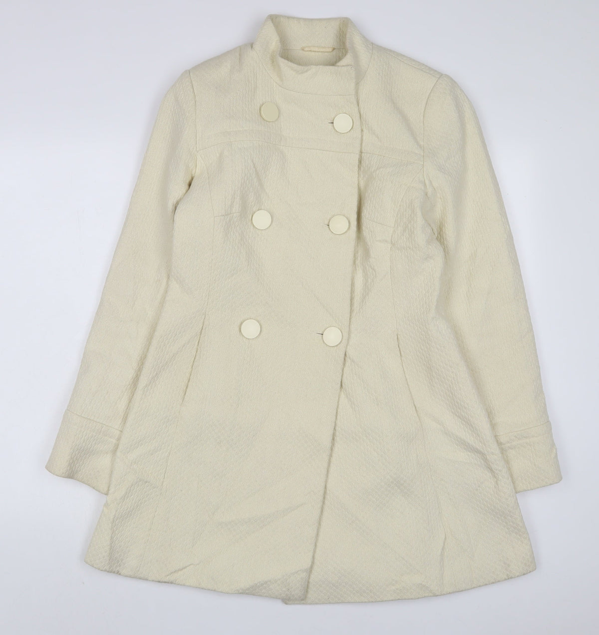 Todayswomen Womens Beige Jacket Size 8 Button