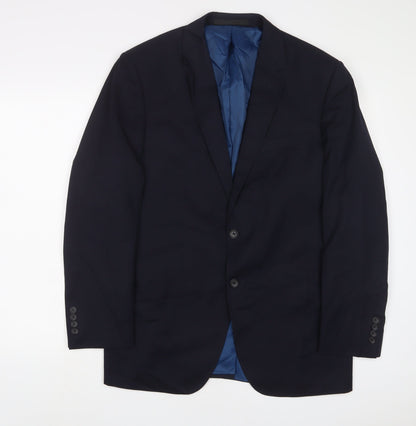Autograph Mens Blue Wool Jacket Suit Jacket Size 40 Regular