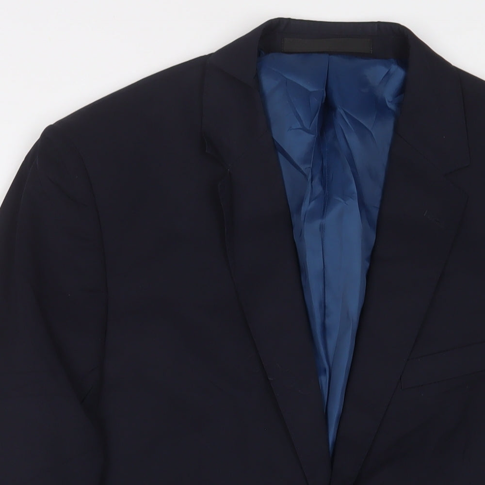 Autograph Mens Blue Wool Jacket Suit Jacket Size 40 Regular